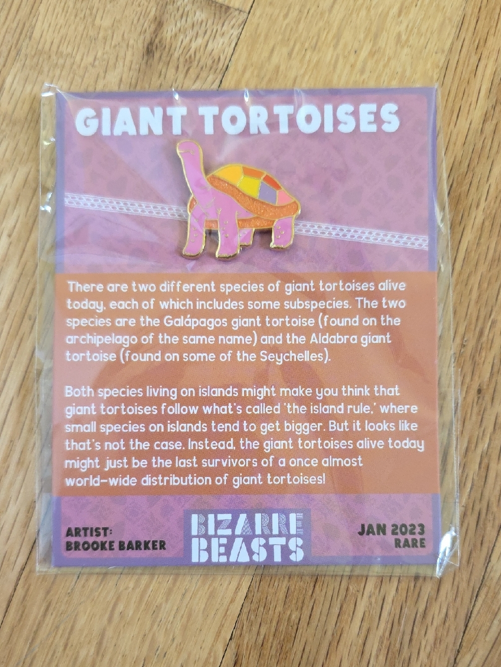 Bizarre Beasts January 2023 Enamel Pin Giant Tortoise Rare